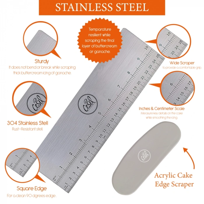 Cesil Paslanmaz Kazıyıcı ve Kek Düzleştirici 25.4x7cm