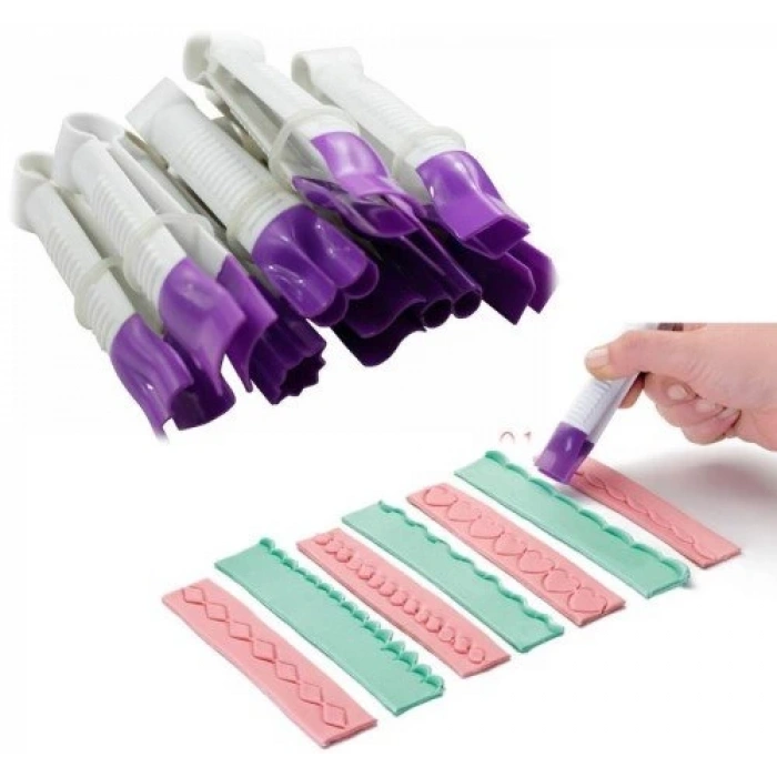 Plastik Pasta Cımbız Set 10 lu Düz Uç ve Dişli Uç Seçenekli