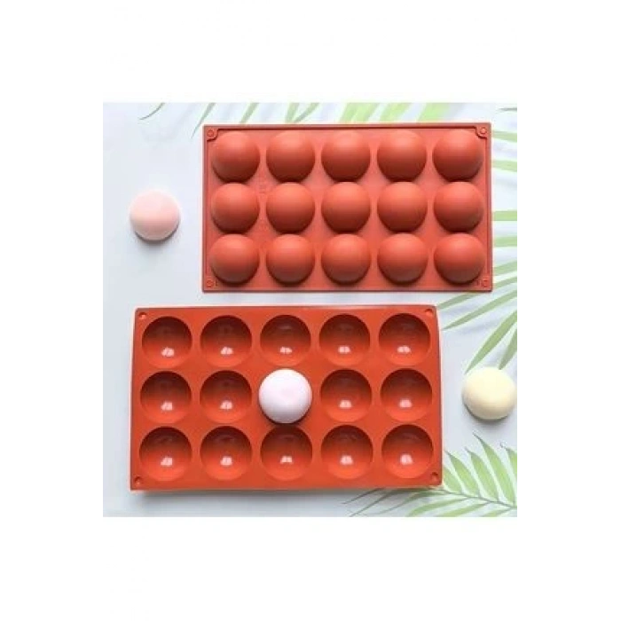 Yarım Küre Silikon Kalıp 15 li