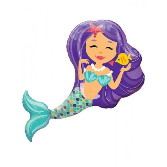 Folyo Balon Deniz Kızı Renkli 32 (70 Cm)