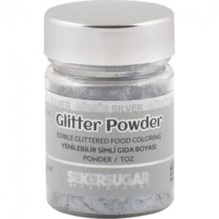 Şeker Sugar Yenilebilir Toz Boya Gümüş 10 gr