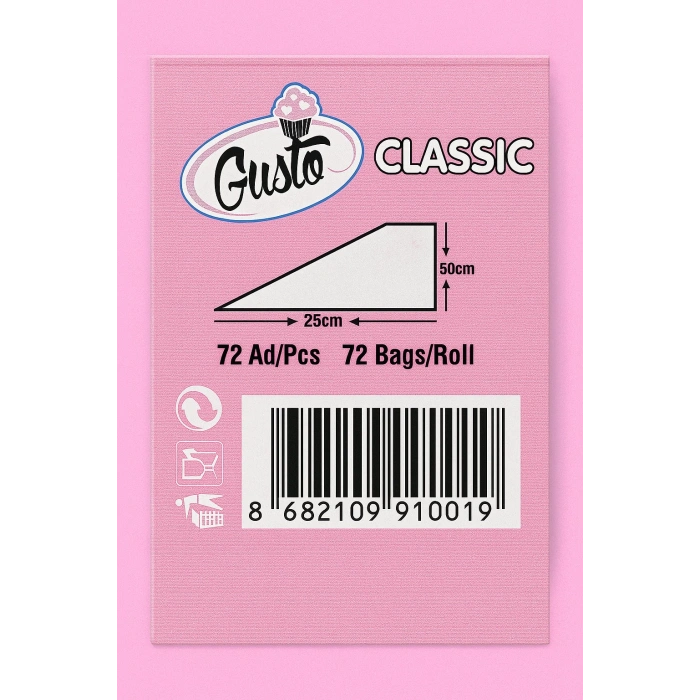 Dr Gusto Krema Sıkma Torbası Büyük Boy 72 li 26x50 cm