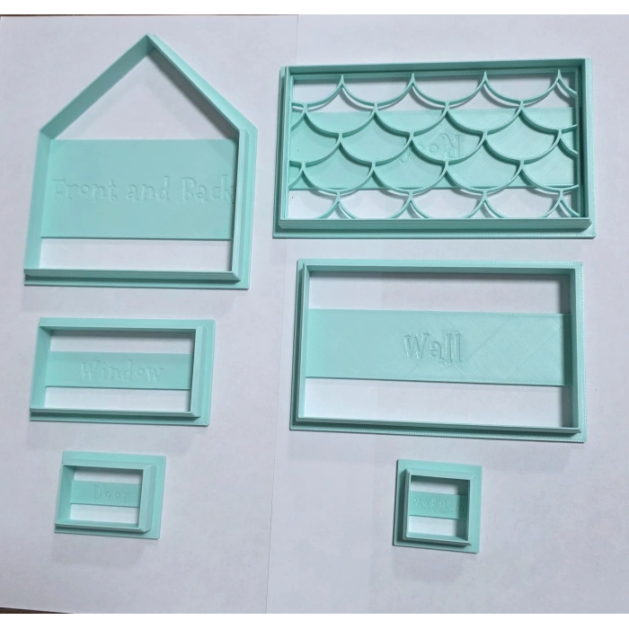 Zencefil Ev ev Kurabiye Kalıbı Yılbaşı Gingerbread House Kesici Set