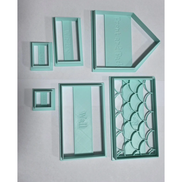 Zencefil Ev ev Kurabiye Kalıbı Yılbaşı Gingerbread House Kesici Set