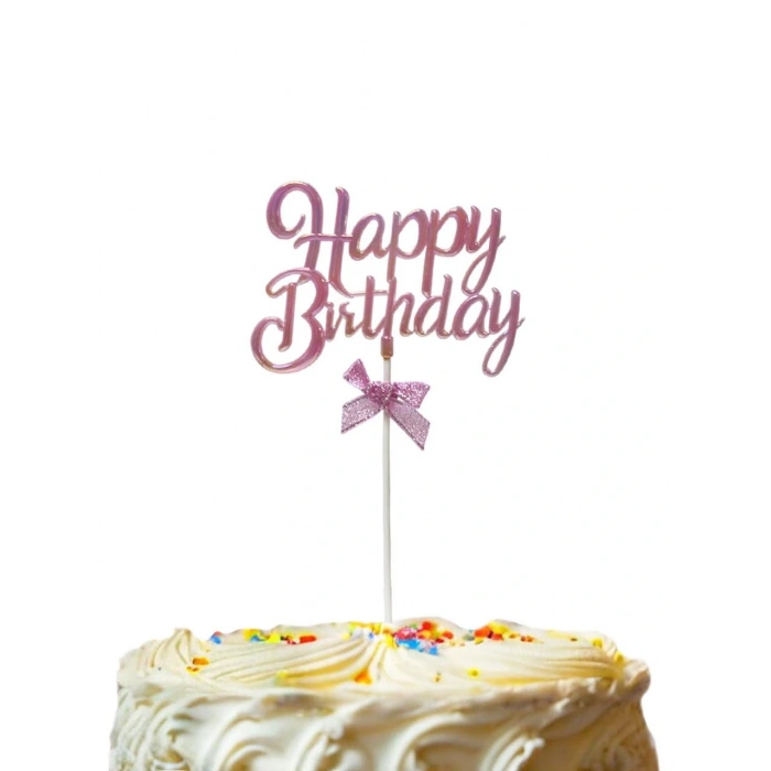 Mika Pasta Üstü Süs Happy Birthday (renk seçenekli)