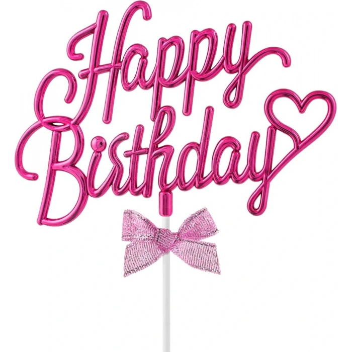 Mika Pasta Üstü Süs Happy Birthday (renk seçenekli)