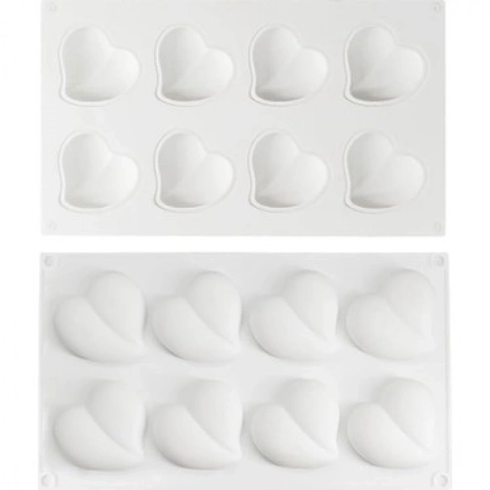 8 li Kalp Silikon Kalıp