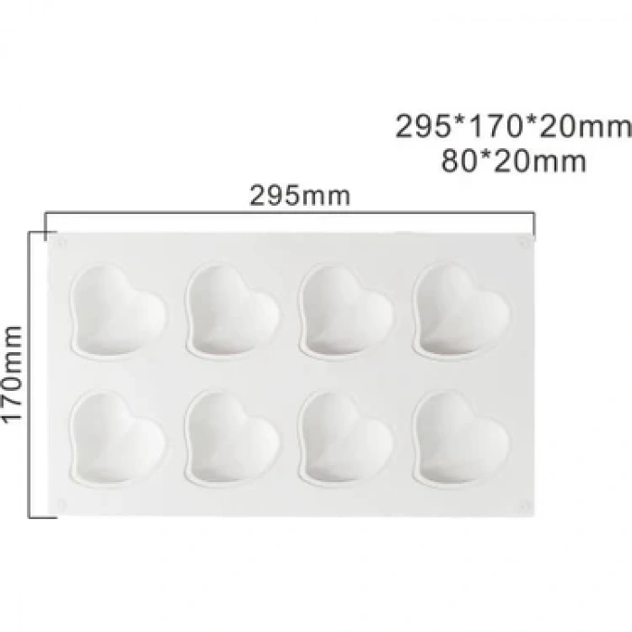 8 li Kalp Silikon Kalıp