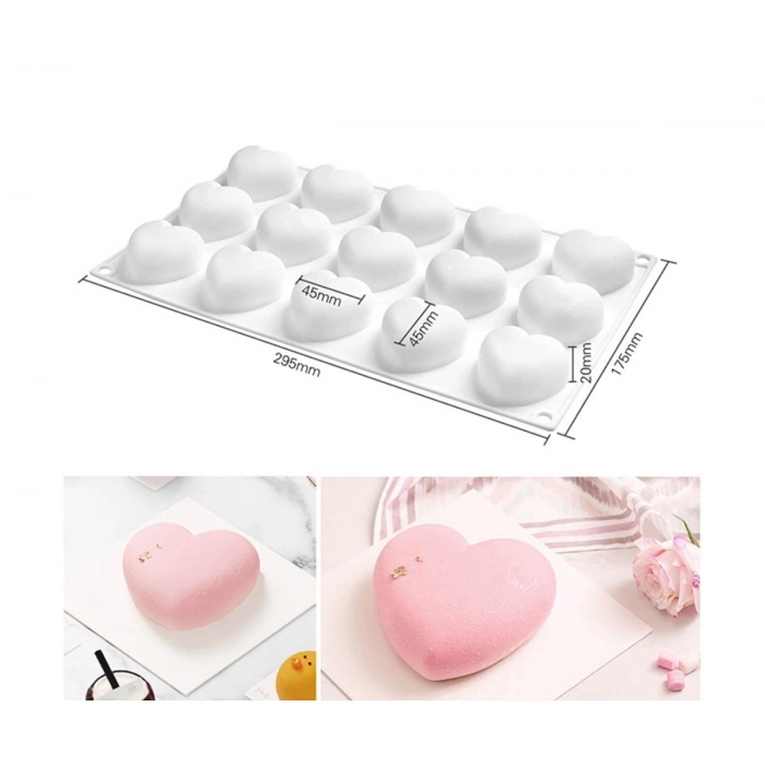 15 li Kalp Silikon Kalıp