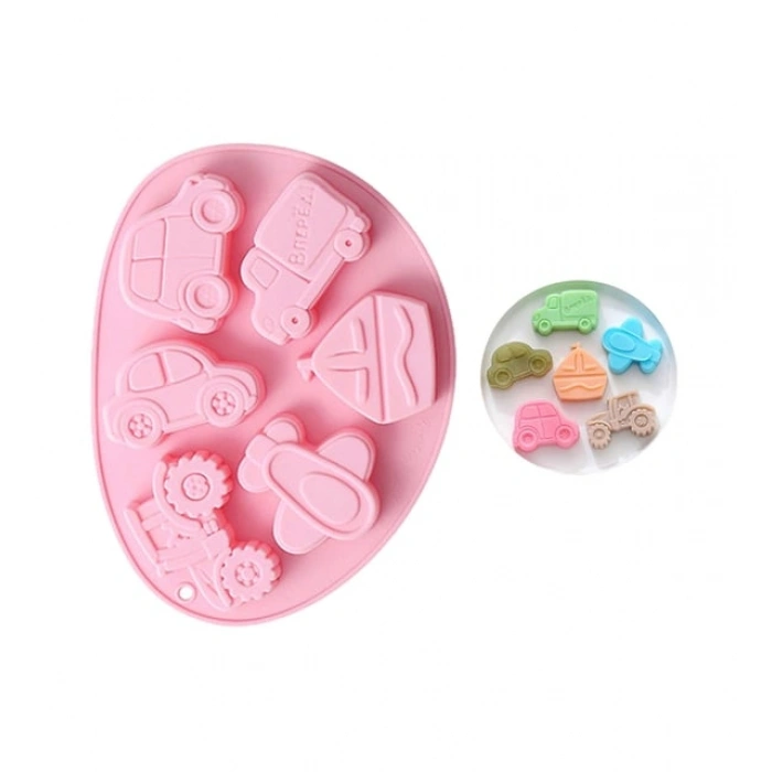 Taşıtlar Silikon Kek Kalıbı Çikolata Jelibon Kalıp