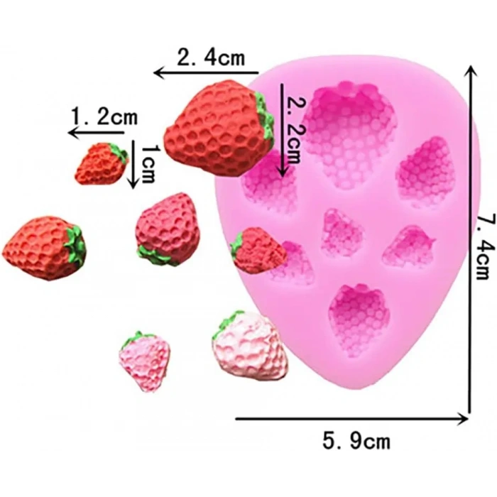 7 Boy Çilek Silikon Kalıp