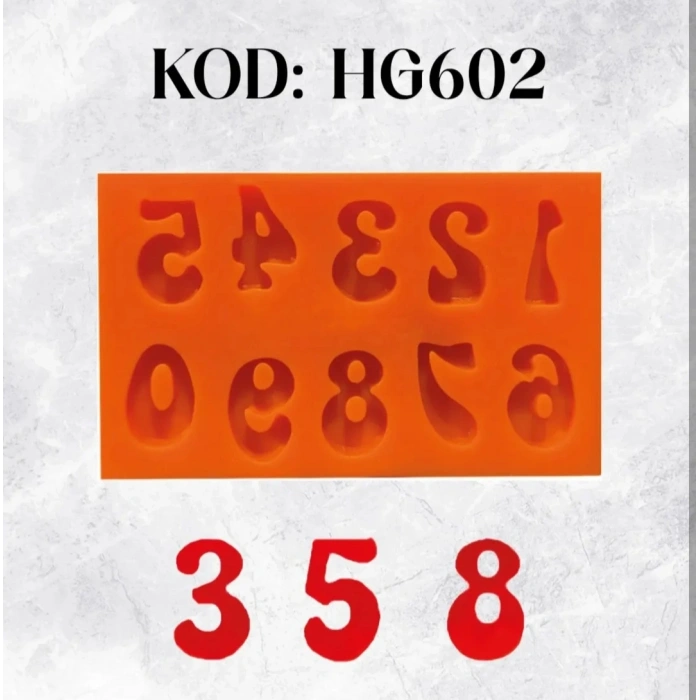 HG602 Rakamlar Silikon Kalıp