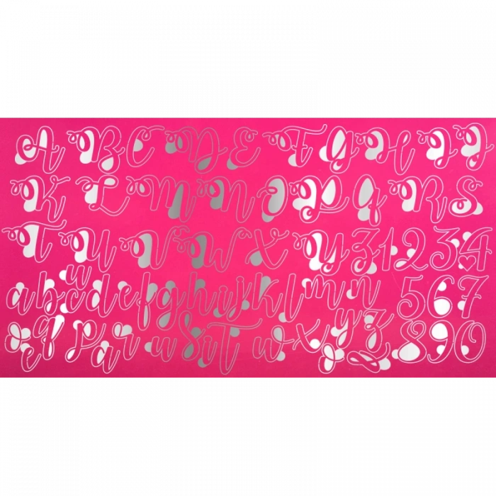 Stamp Curly Kaligrafi Alfabe Rakam Set Medium