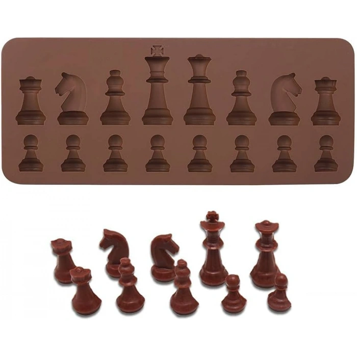 Satranç Silikon Çikolata Kalıp