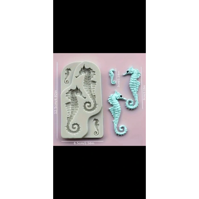 HG105 4 lü Deniz Atı denizatı Silikon Kalıp