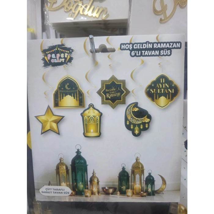 Hoşgeldin Ramazan Tavan Süsü 6lı