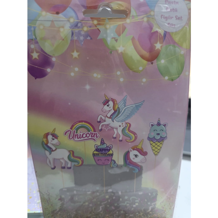 Pasta Üstü Çubuklu Süs Unicorn