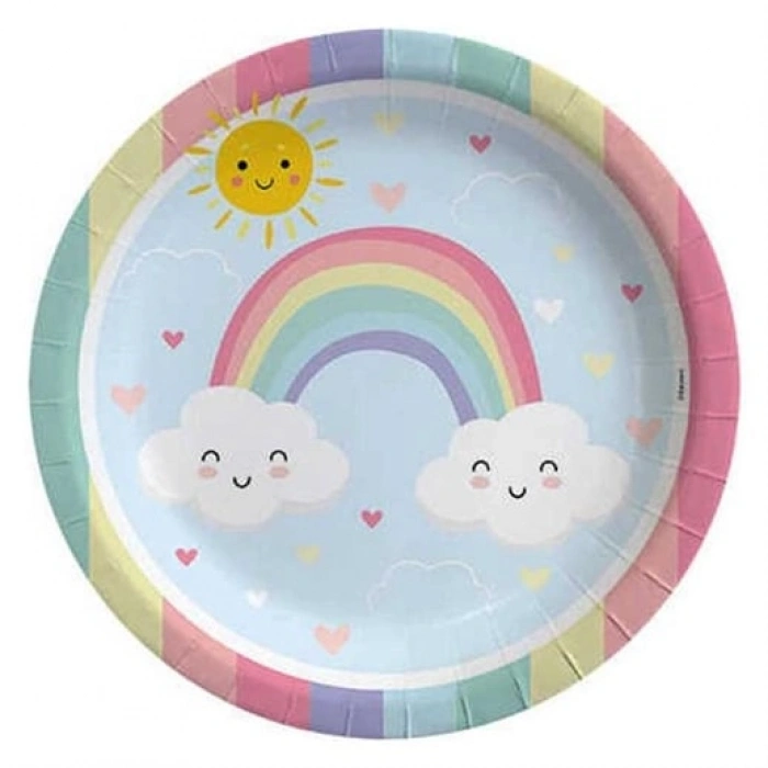 Gökkuşağı Tabak 8 li 23 cm