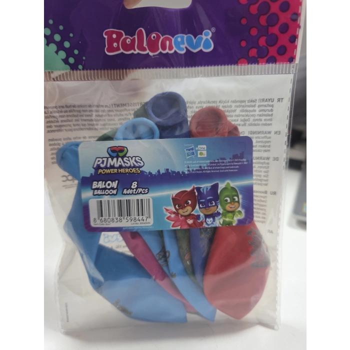 Balonevi Pijamaskeliler 8 li Balon