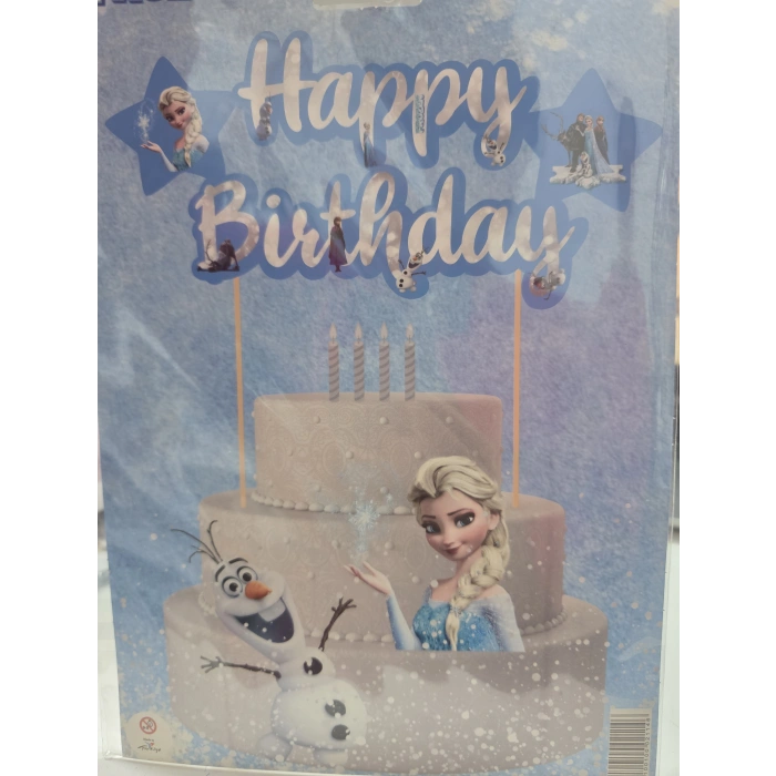 Elsa Frozen Pasta Üstü Çubuklu Süs