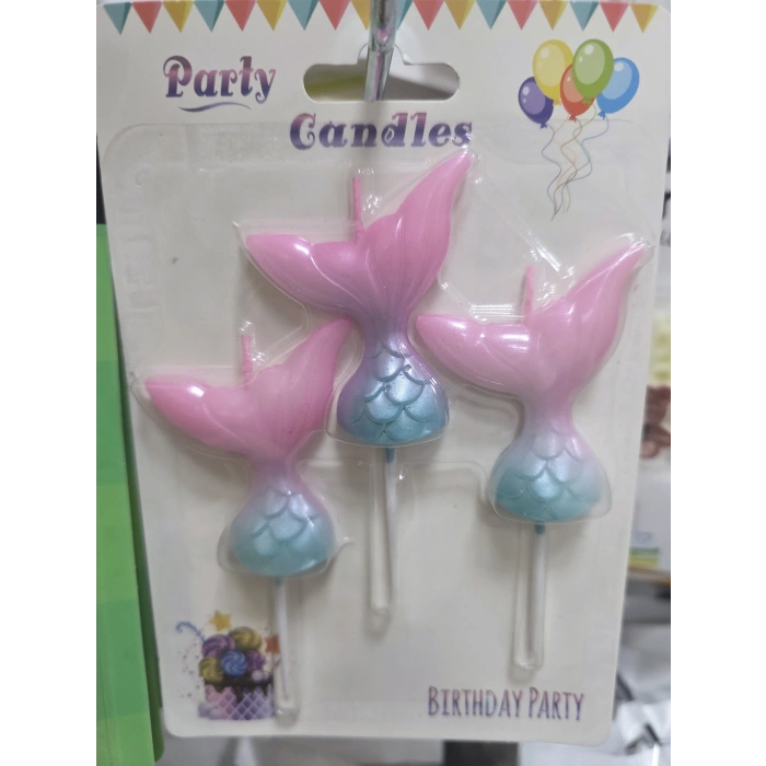 Deniz Kızı Balık Kuyruğu Temalı Mum