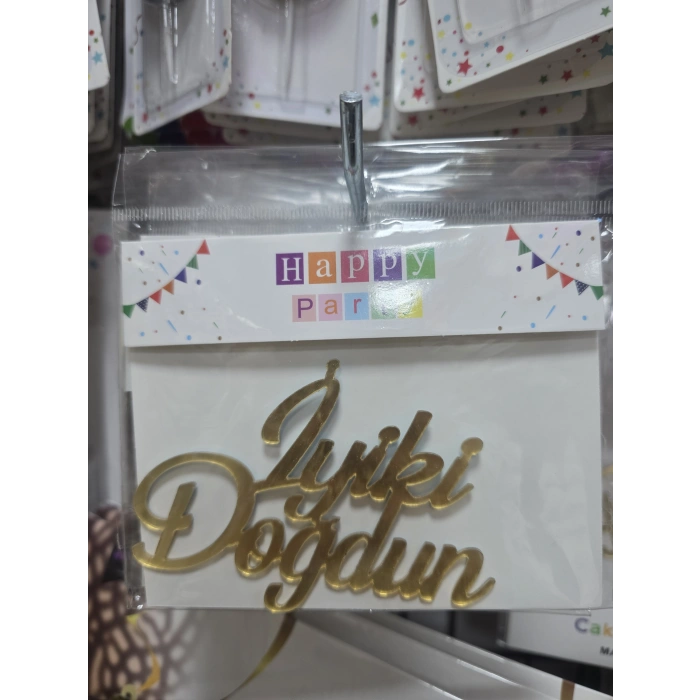 İyiki Doğdun Pleksi Gold Gümüş Renk Seçenekli 11x7 cm