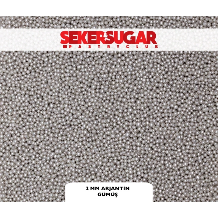 Şeker Sugar Arjantin Şeker Gümüş 2 mm 100 gr