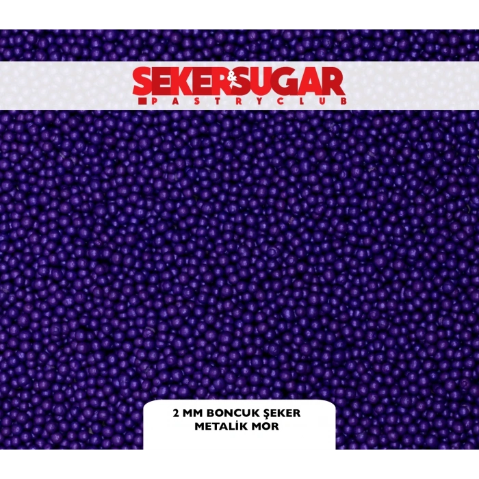 Şeker Sugar 2 mm Mor Şeker 100 gr