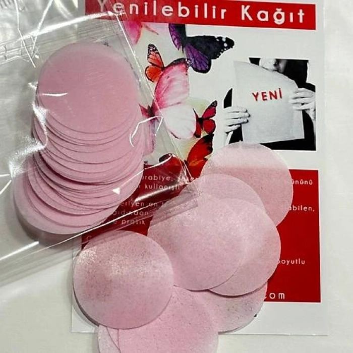 Yenilebilir Kağıt Hazır Kesilmiş Pembe Yuvarlaklar