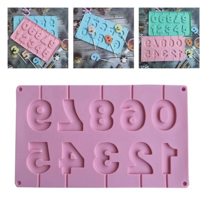 İzomalt İsomalt Silikon Rakam Kalıbı