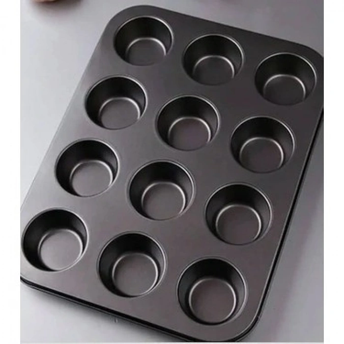 12 li Muffin Cupcake Teflon Yapışmaz Tepsi