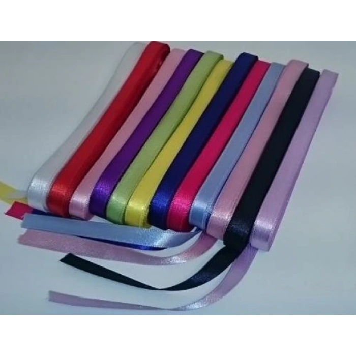 1 cm Saten Kurdele Kurdela Renk Seçenekli