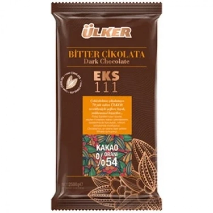 Ülker Bitter Kuvertür Eks 111  %54 Kakao 2.5 kg