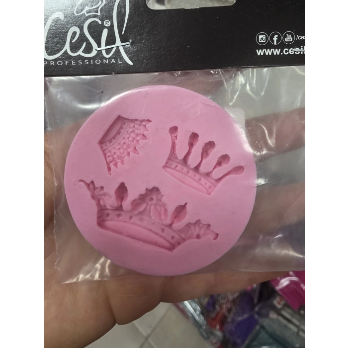 Silikon Kral Tacı 3 lü Taç 7x7 cm