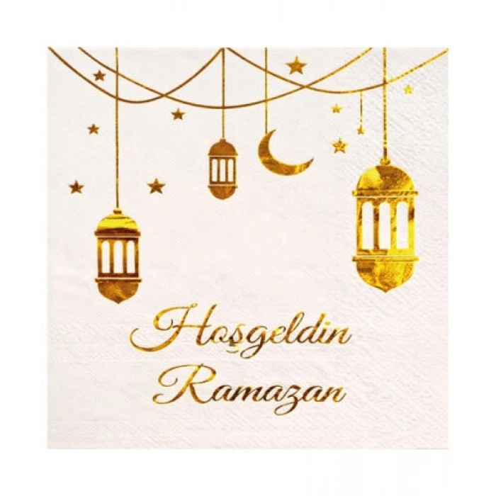 Kağıt Peçete Varak baskılı Ramazan Fener Model 20 Parça
