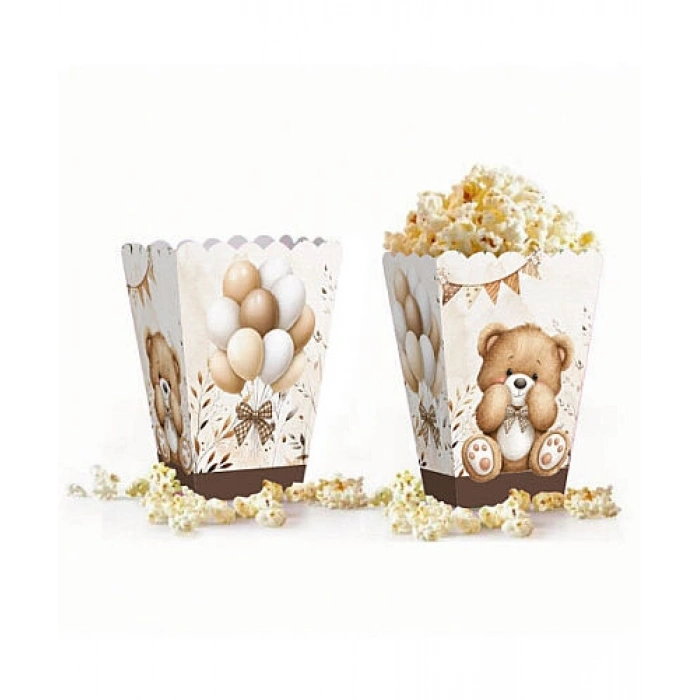 Mısır Kutusu Teddy Bear Ayıcık Tema 8 Parça
