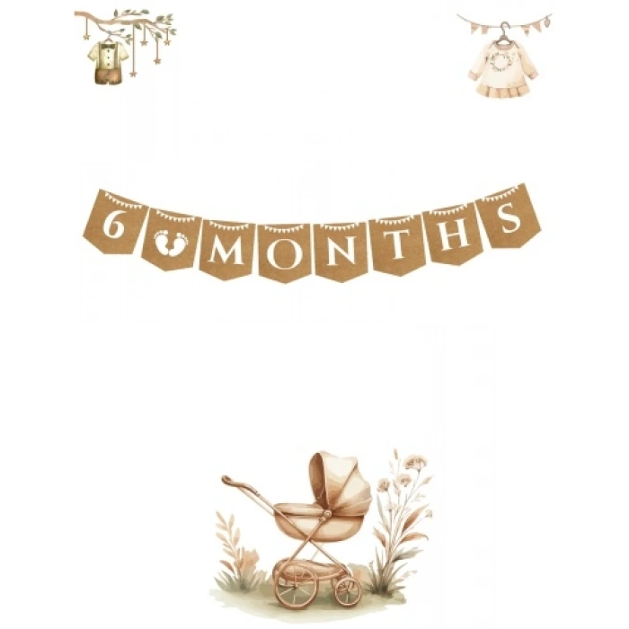 Kağıt Banner 6 Months Banner