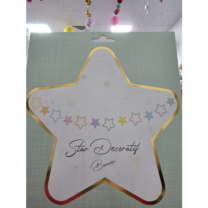 Star Yıldız Dekoratif Banner Renkli