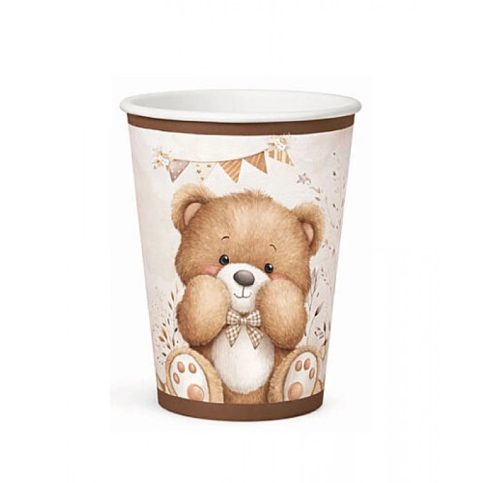 Teddy Bear Ayıcık Karton Bardak 8 li