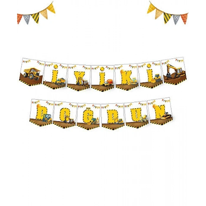 İnşaat Temalı İyi ki Doğdun Banner
