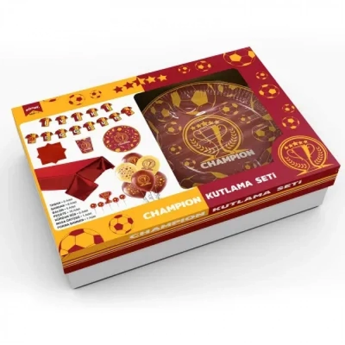 Sarı Kırmızı Futbol Taraftar Set