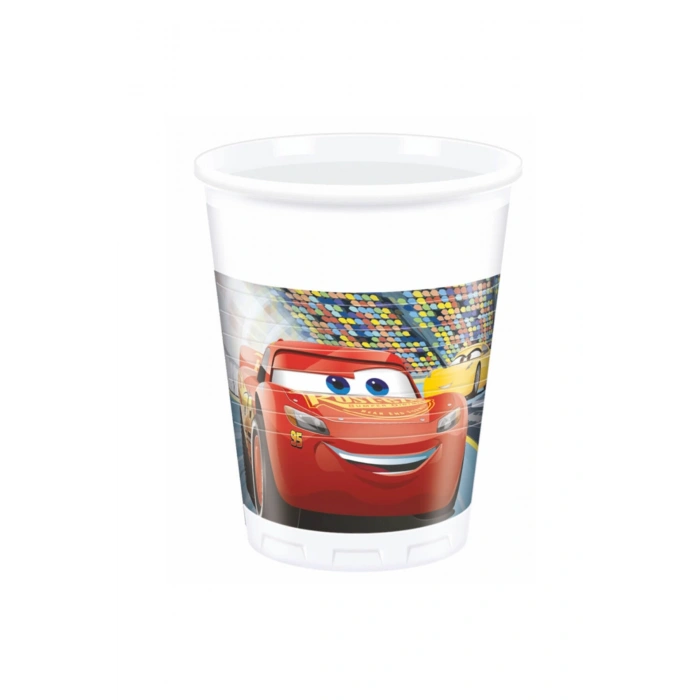 Şimşek McQueen Temalı Yarış Arabası Karton Tabak 8 li