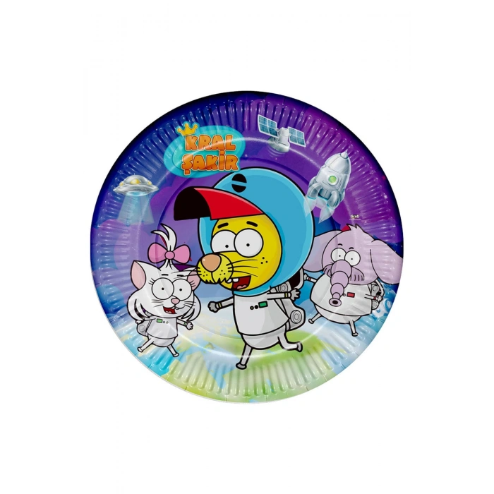 Kral Şakir 2 Temalı Karton Tabak 8 li 23 cm