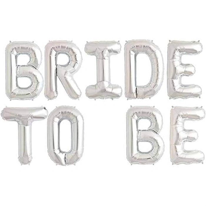 Bride to Be Yazılı Gümüş Folyo Balon Seti