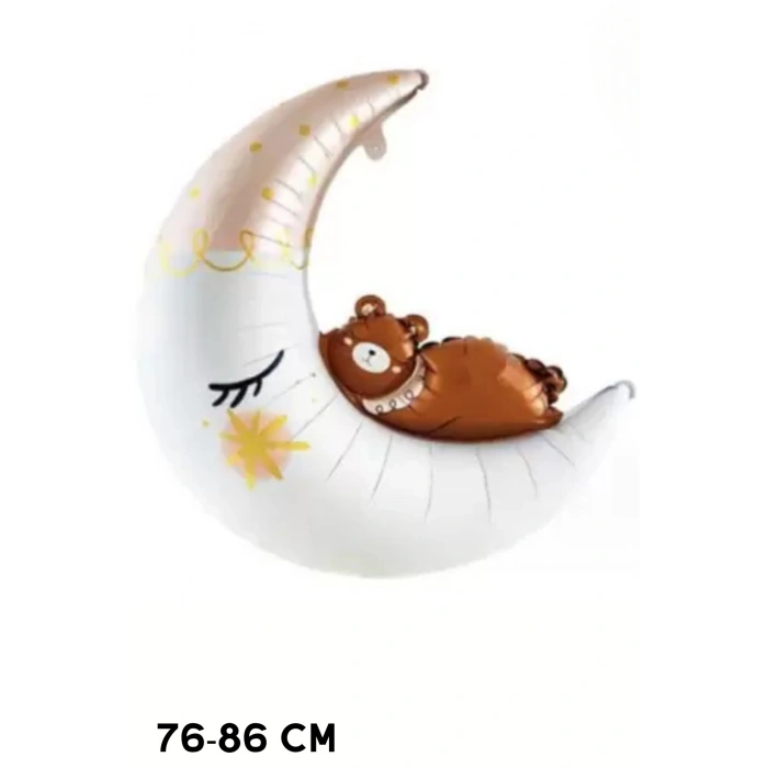 Ay ve Ayıcık Folyo Balon 86-76 cm