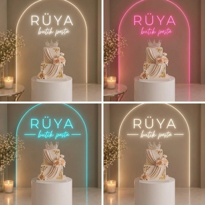 Işıklı Neon Fon Tabela