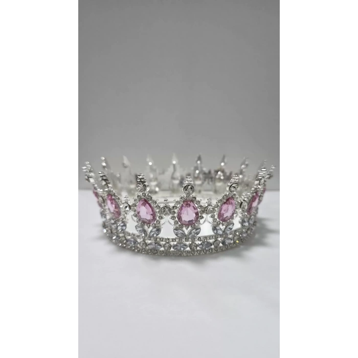 Pasta Üstü Metal Taç Büyük Boy