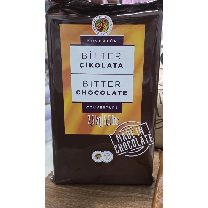 Altınmarka 2.5 kg Bitter Kuvertür Blok Çikolata