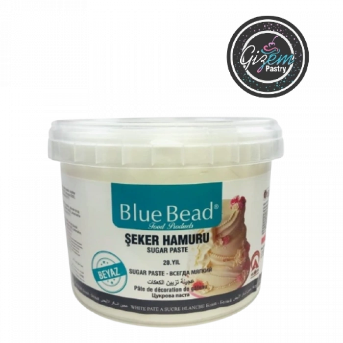 Blue Bead Beyaz Şeker Hamuru 1 Kg