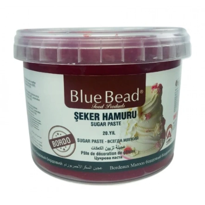 Blue Bead Şeker Hamuru (Bordo) 1Kg